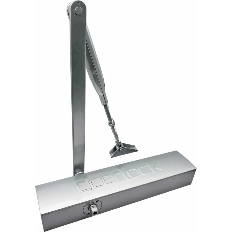 Доводчик Doorlock DL400 BC DA EN3-7 серебристый, с регулируемыми функциями тормоза открывания и задержки закрывания, регулируемое усилие закрывания 75590