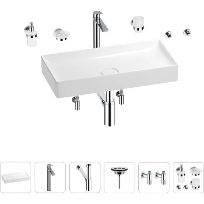 Раковина для ванной Wellsee Pure BY Wellsee в наборе 9 в 1 201006451