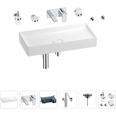 Раковина для ванной Wellsee Pure BY Wellsee в наборе 8 в 1 201006541