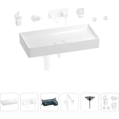Раковина для ванной Wellsee Pure BY Wellsee в наборе 8 в 1 201006550