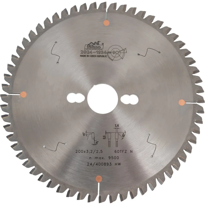 Пила дисковая PILANA TCT 200x3.2/2.5x30 z60 87-11 TFZ N CT00650241