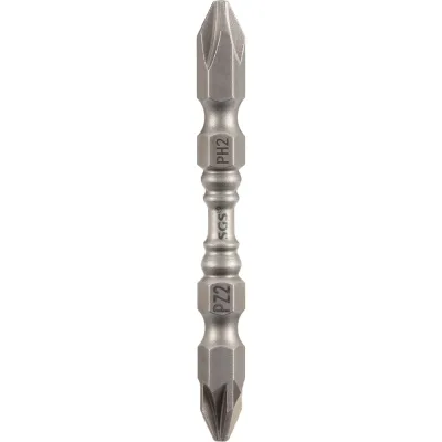 Бита двухсторонняя SGS PZ2/PH2 65мм S2 1шт 6370-PZ2PH2-M