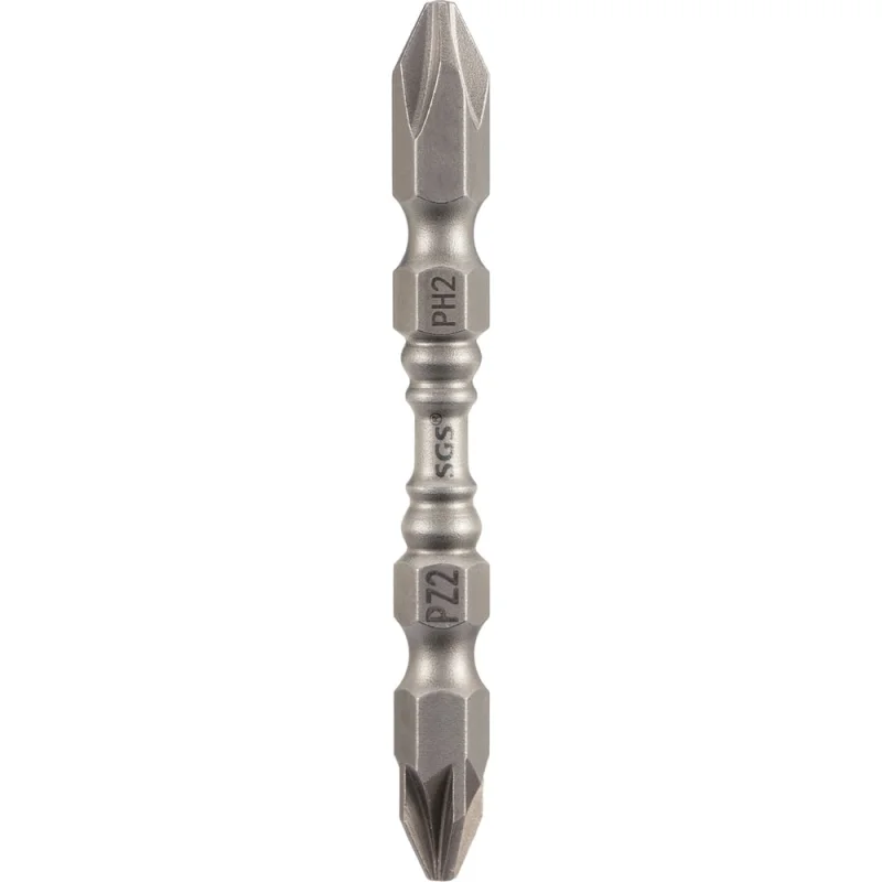 Бита двухсторонняя SGS PZ2/PH2 65мм S2 1шт 6370-PZ2PH2-M