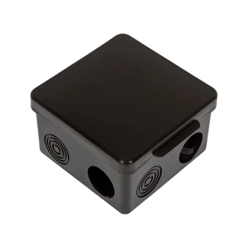 Распаячная коробка ЭРА KOR8080507gB открытой установки КОР 80x80x50мм черная с гермовводами 7 входов Б0061782