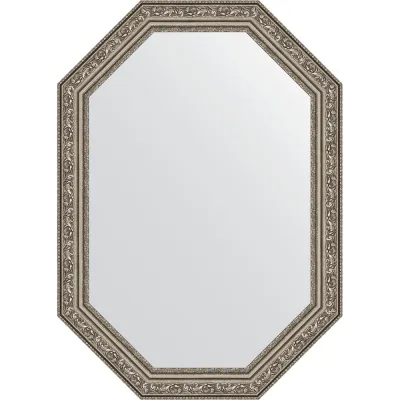 Зеркало EVOFORM в багетной раме - виньетка состаренное серебро 56 mm (50x70 cm) 7025
