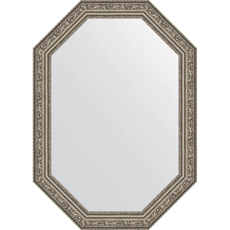 Зеркало EVOFORM в багетной раме - виньетка состаренное серебро 56 mm (50x70 cm) 7025