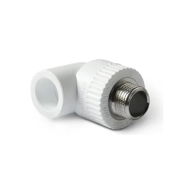 Комбинированный угольник PRO AQUA PP-R НР белый, 25 мм, 1/2" PA27012Pb