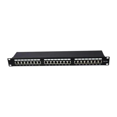 Патч-панель TOKOV ELECTRIC 19 1U кат.5E экранир. 24 порта RJ45 Dual IDC TKE-PP-5E-1U-24P-STP