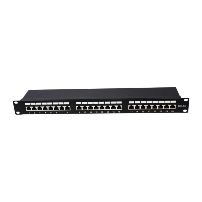 Патч-панель TOKOV ELECTRIC 19 1U кат.5E экранир. 24 порта RJ45 Dual IDC TKE-PP-5E-1U-24P-STP