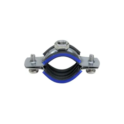 Хомут трубный STALMAX LCP-N AISI 430 3/4 (25-30 мм) М8 с виброгасителем и гайкой (арт. 10656) нержавеющая сталь AISI 430 (уп. 300 шт) 10656-023