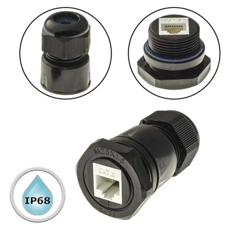 Разъем RUICHI RJ45M25Z1-6A 107887