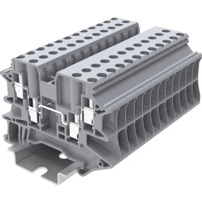 Клемма SUPU TU 2-2 винтовая, сечение 4 мм. кв., серая 100 шт TU4-4-GY