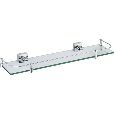Стеклянная полка с ограничителем FIXSEN KVADRO 61303B