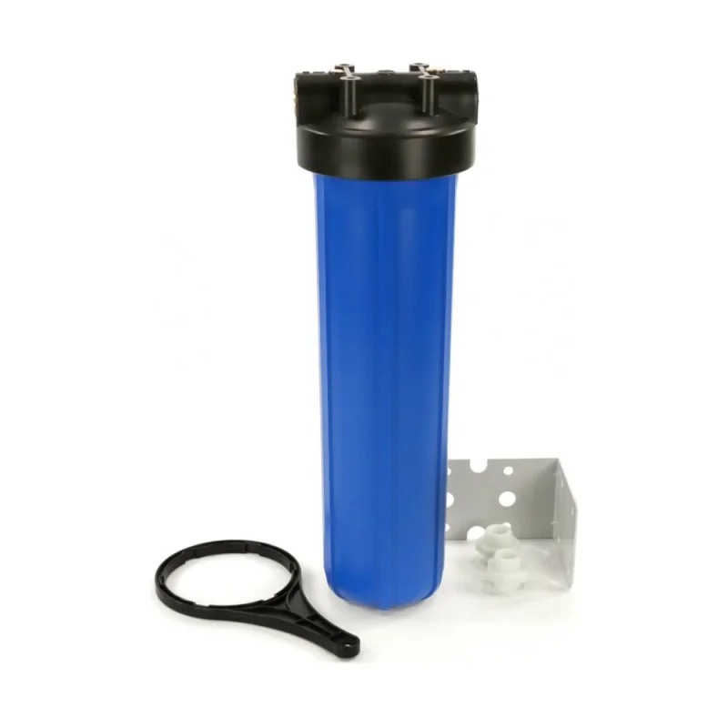Корпус 20BB ХВС 1" синий AQUAPRO ключ и скоба 400