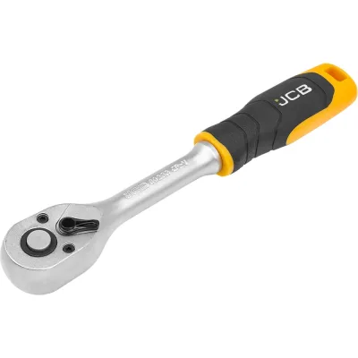 Трещотка реверсивная JCB  с резиновой ручкой 3/8'' JCB-80233(61803)