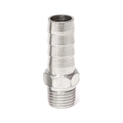 Резьбовой штуцер ёлочка PI TOOLS SH-E12-1/4M под шланг D12. Арт. 7808