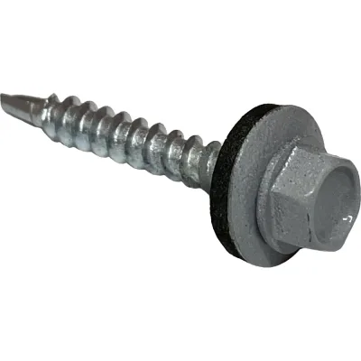 Кровельные саморезы Steelfix 4,8x35 цинк ral7004 серый 200 шт СК4835200СР