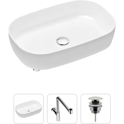 Накладная раковина для ванной Lavinia Boho Bathroom Sink Slim в комплекте 3 в 1 21520100
