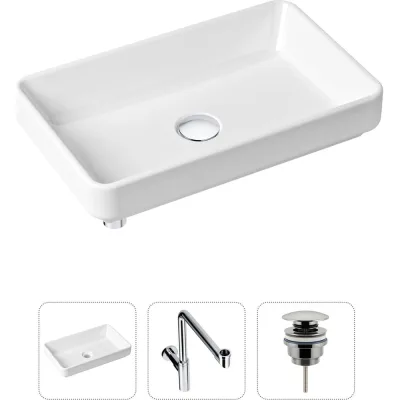 Накладная раковина для ванной Lavinia Boho Bathroom Sink Slim в комплекте 3 в 1 21520154