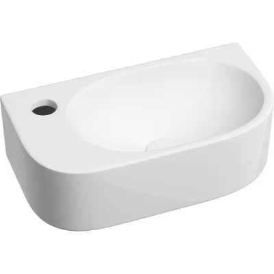 Умывальник подвесной прямоугольный Ceramicanova Element чаша справа, отверстие под смеситель слева, 408х223х110 мм CN6066R