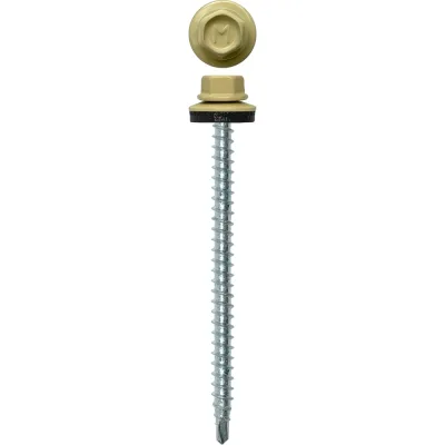 Кровельный саморез Daxmer 4,8х70 RAL 1014 сверло №1, 100 шт 00000312299