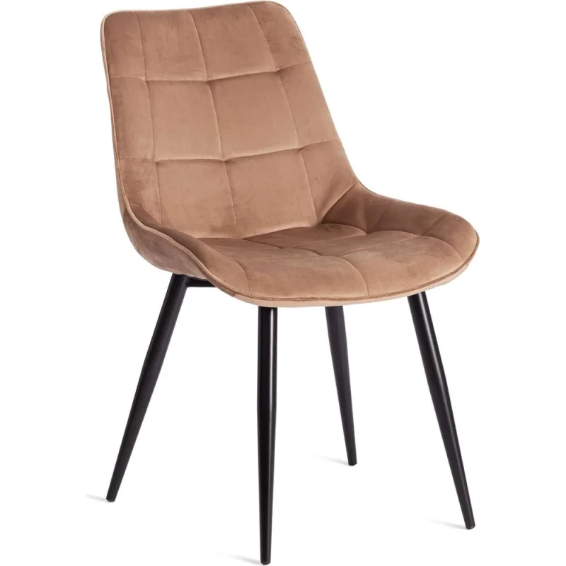 Стул Tetchair комплект 4 шт Abruzzo ( mod. 8060 ) металл/вельвет, 52x63x85 см, коричневый (hlr11)/черный 19233