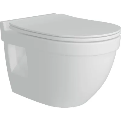 Унитаз Teymi Vitra Pro подвесной безободковый, сиденье микролифт T40806 ЦБ-00268560