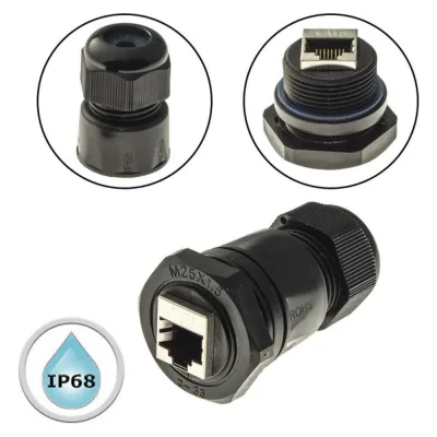 Разъем RUICHI RJ45M25Z1-6B 107890